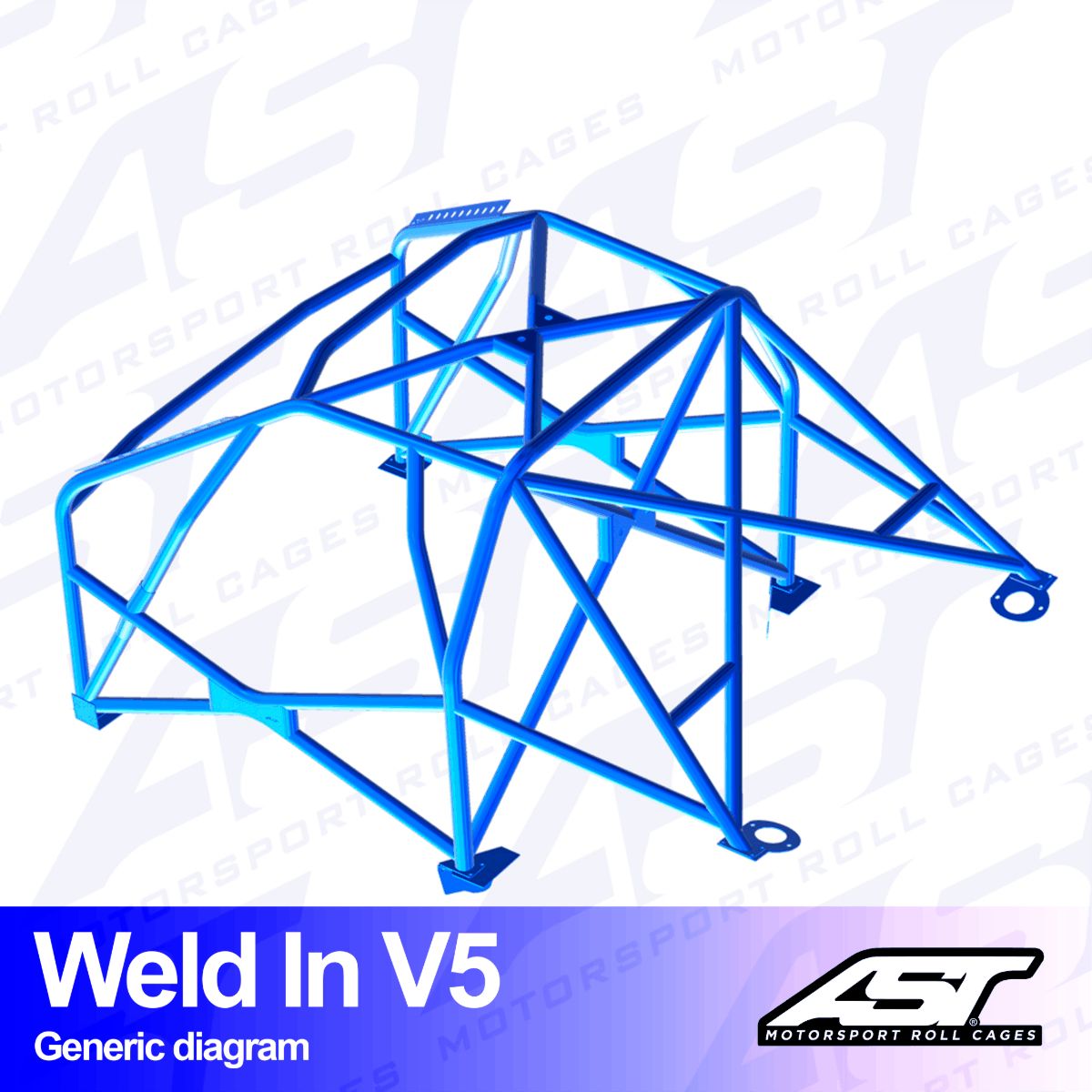 Roll Cage VW Golf (Mk4) 3-doors Hatchback 4Motion WELD IN V5