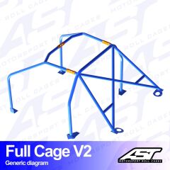 Roll Cage Audi Coupe (B2) 2 Kapılı Coupe Quattro Full Kafes V2