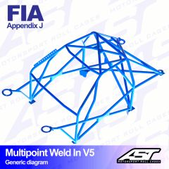 Roll Cage SEAT IBIZA (6K) 3-DOORS Hatchback MULTIPOINT WELD IN V5