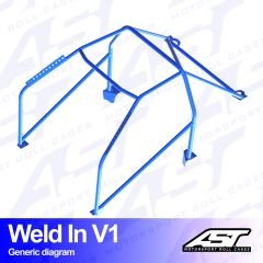 Roll Cage PEUGEOT 106 (Phase 1/2) 5-door Hatchback WELD IN V1
