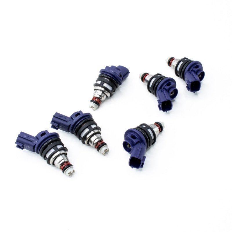 DEATSCHWERKS 6 FUEL INJECTORS KIT 370CC/MIN SIDE FEED, NISSAN 300ZX 90-99, SKYLINE RB25DET 93-98