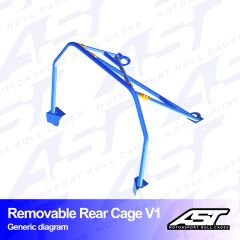 Roll Bar Subaru Impreza (GBR) 5-doors Hatchback 4WD REMOVABLE REAR CAGE V1