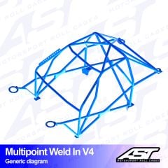 Roll Cage MINI Cooper (R53) 3-door Hatchback MULTIPOINT WELD IN V4