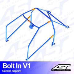 Roll Cage Audi A3 / S3 (8P) 3 Kapılı Hatchback Quattro Civata İle Montaj V1