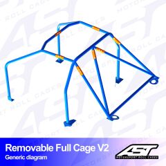 Roll Cage Audi A3 / S3 (8V) 5 Kapılı Sportback Quattro Çıkarılabilir Full Kafes V2