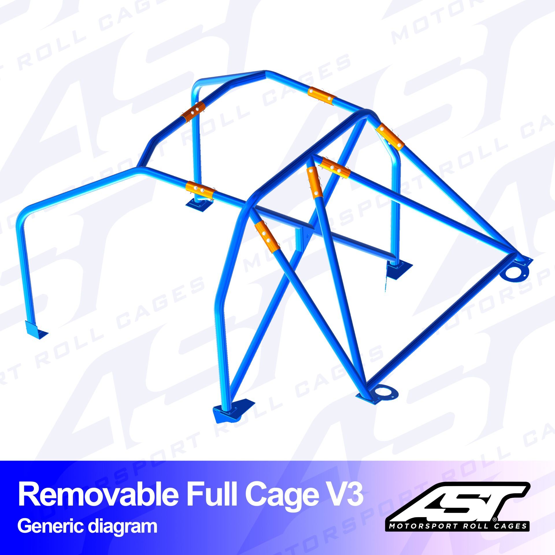 Roll Cage Audi A3 / S3 (8V) 5 Kapılı Sportback Quattro Çıkarılabilir Full Kafes V3