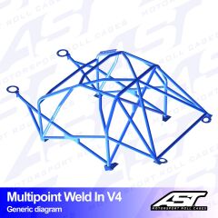 Roll Cage Audi A3 / S3 (8V) 5 Kapılı Sportback Quattro Çok Noktalı Kaynak İle Montaj V4