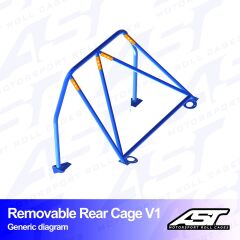 Roll Bar Audi A3 / S3 (8V) 4 Kapılı Sedan Quattro Çıkarılabilir Arka Kafes V1