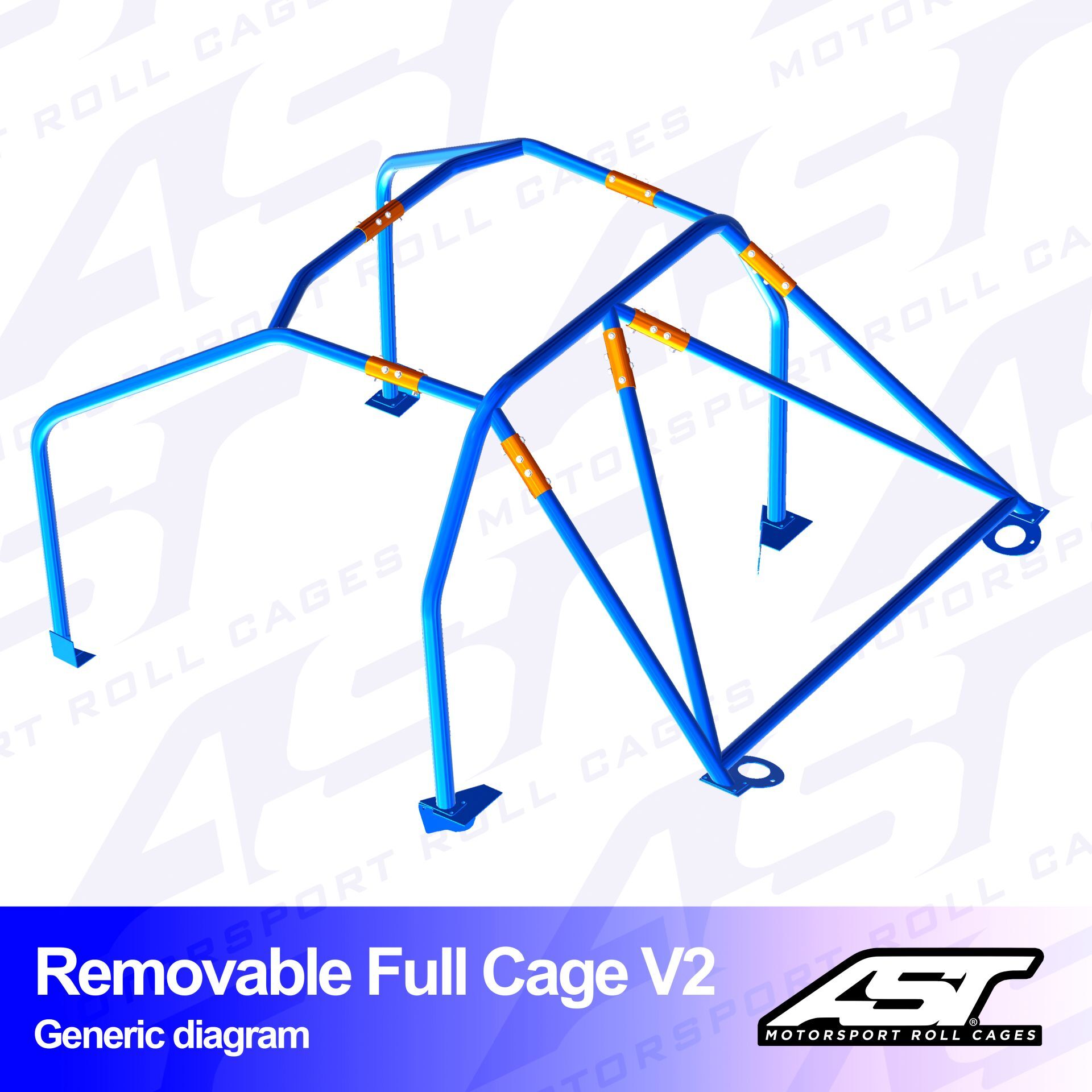 Roll Cage Audi A3 / S3 (8V) 4 Kapılı Sedan Quattro Çıkarılabilir Full Kafes V2