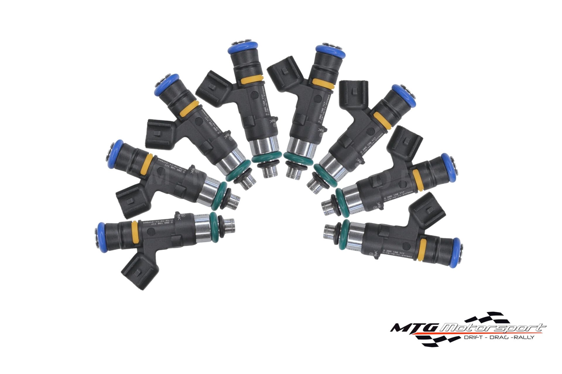 EV14 8 Yakıt Enjektörü Kiti 525 cc/min 2005-07 Chevrolet Corvette LS2 2005-06 Pontiac GTO LS2 2005-06 Cadillac CTS-V ve 2005-09 Chevrolet Trailblazer SS