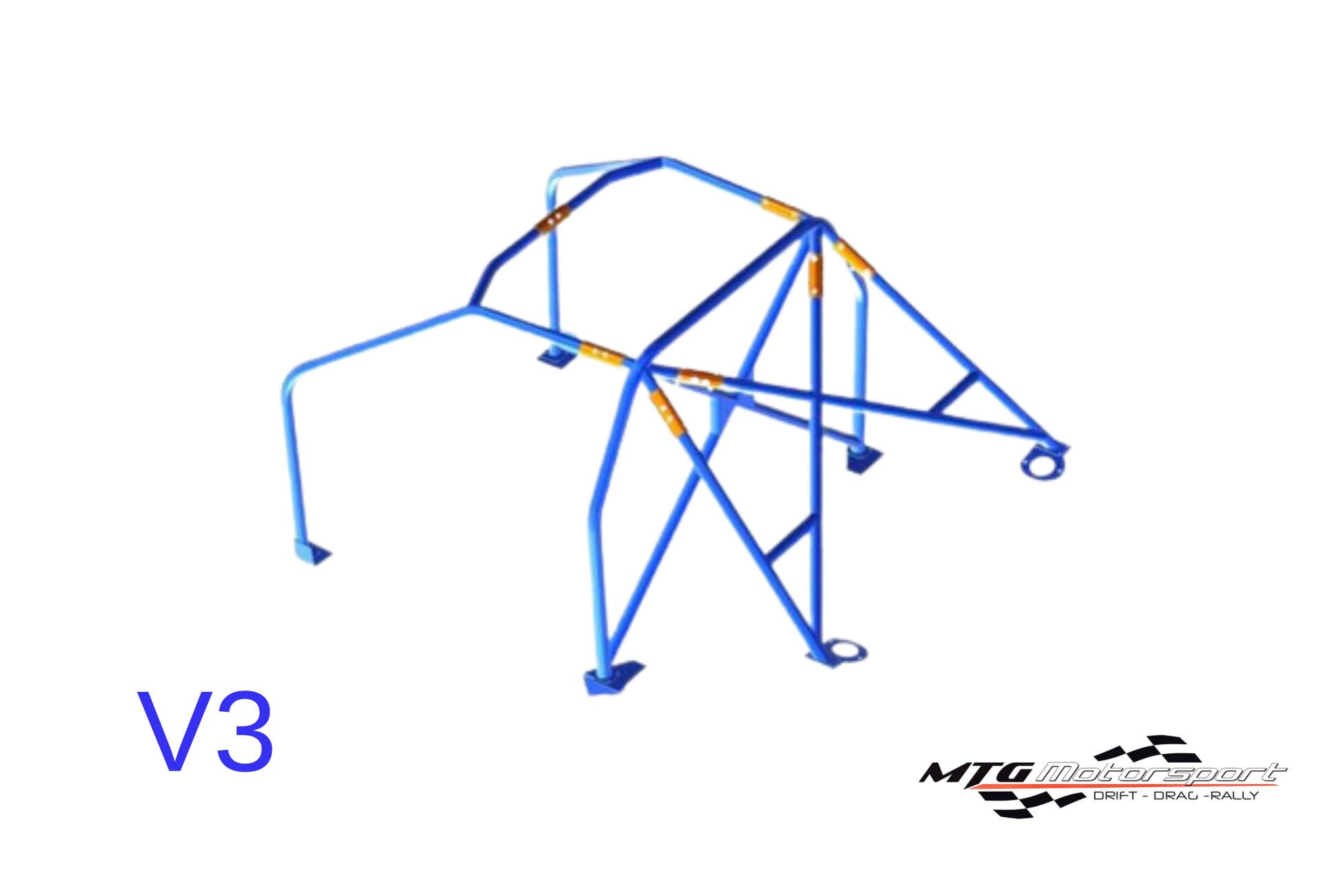 Roll Cage Porsche 924 (1976-1988) 3 Kapılı Coupe RWD Çıkarılabilir Full Kafes V3