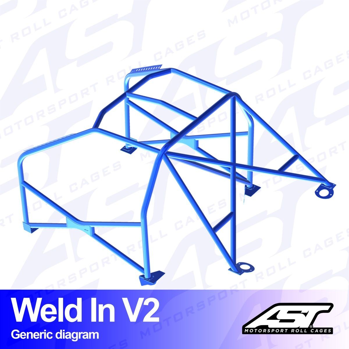 Roll Cage Peugeot 106 (1/2 Faz) 5 Kapılı Hatchback Kaynak İle Montaj V2