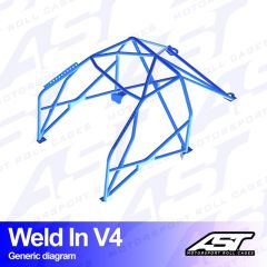 Roll Cage AUDI A1 (8X) 3-doors Hatchback FWD WELD IN V4