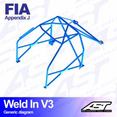 Roll Cage CITROËN Saxo (Phase 1/2 ) 3-doors Hatchback WELD IN V3