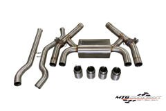 F87 M2C Subaplı Arka Aks Arka Egzoz - Fırçalı Gümüş