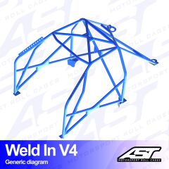 Roll Cage Renault R19 (1/2 Faz) 4 Kapılı Sedan Kaynak İle Montaj V4