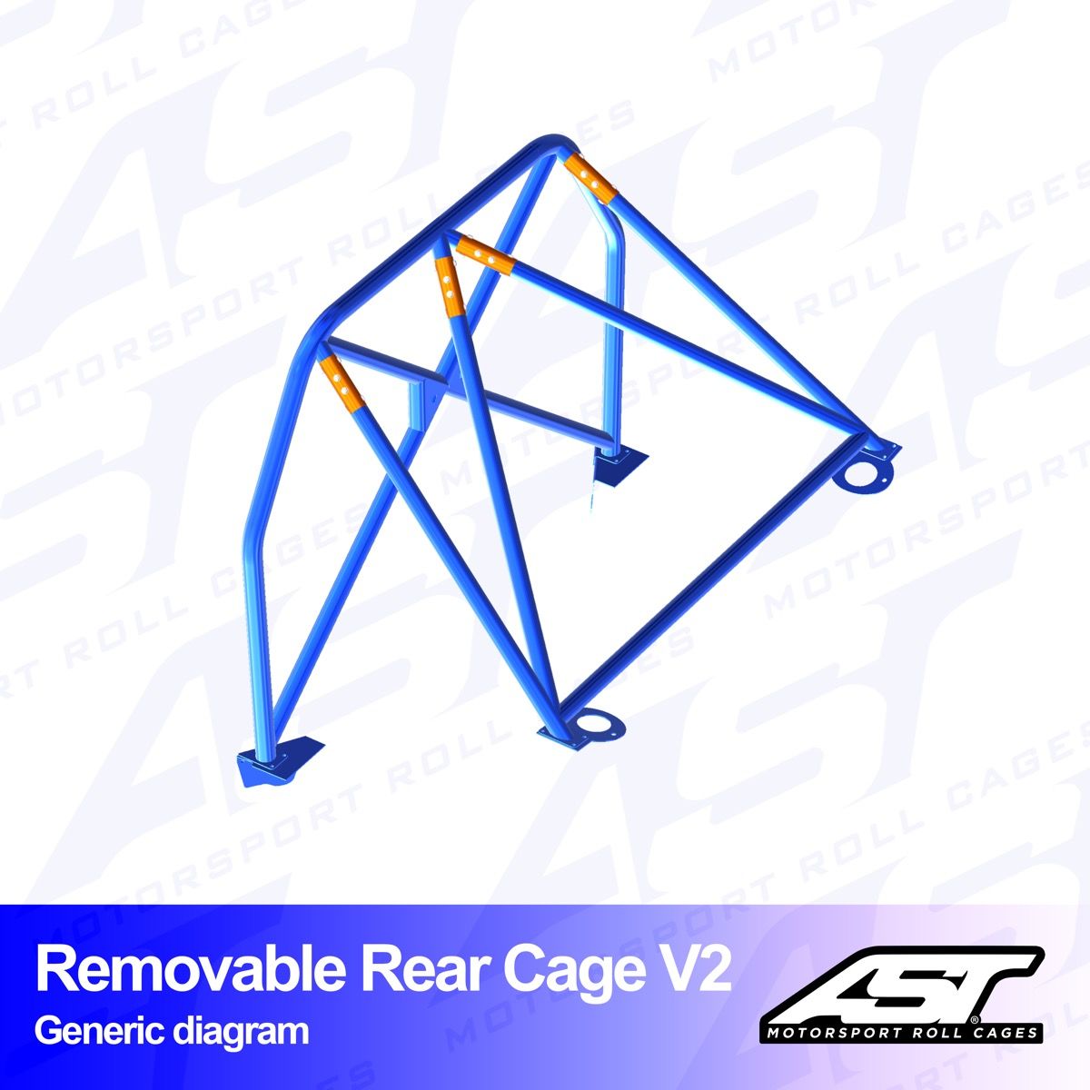 Roll Bar AUDI A3 / S3 (8V) 5-doors Sportback Quattro REMOVABLE REAR CAGE V2