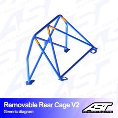 Roll Bar AUDI A3 / S3 (8V) 5-doors Sportback Quattro REMOVABLE REAR CAGE V2