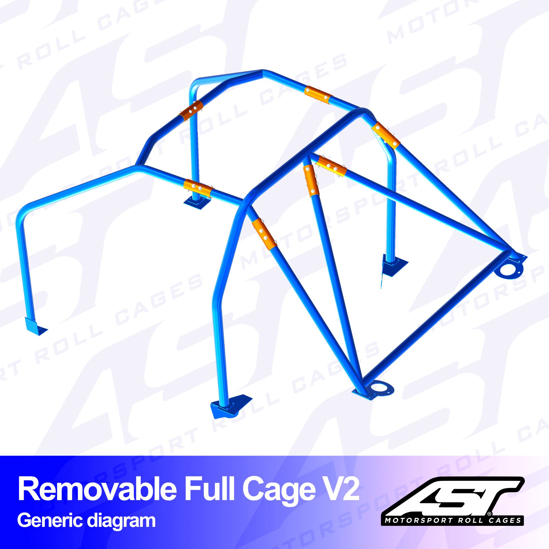 Roll Cage AUDI A3 / S3 (8V) 5-doors Sportback Quattro REMOVABLE FULL CAGE V2