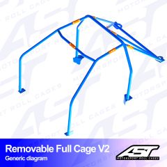 Roll Cage AUDI A3 / S3 (8V) 5-doors Sportback Quattro REMOVABLE FULL CAGE V2