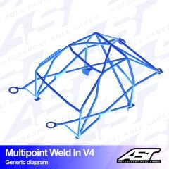 Roll Cage AUDI A3 / S3 (8V) 5-doors Sportback Quattro MULTIPOINT WELD IN V4