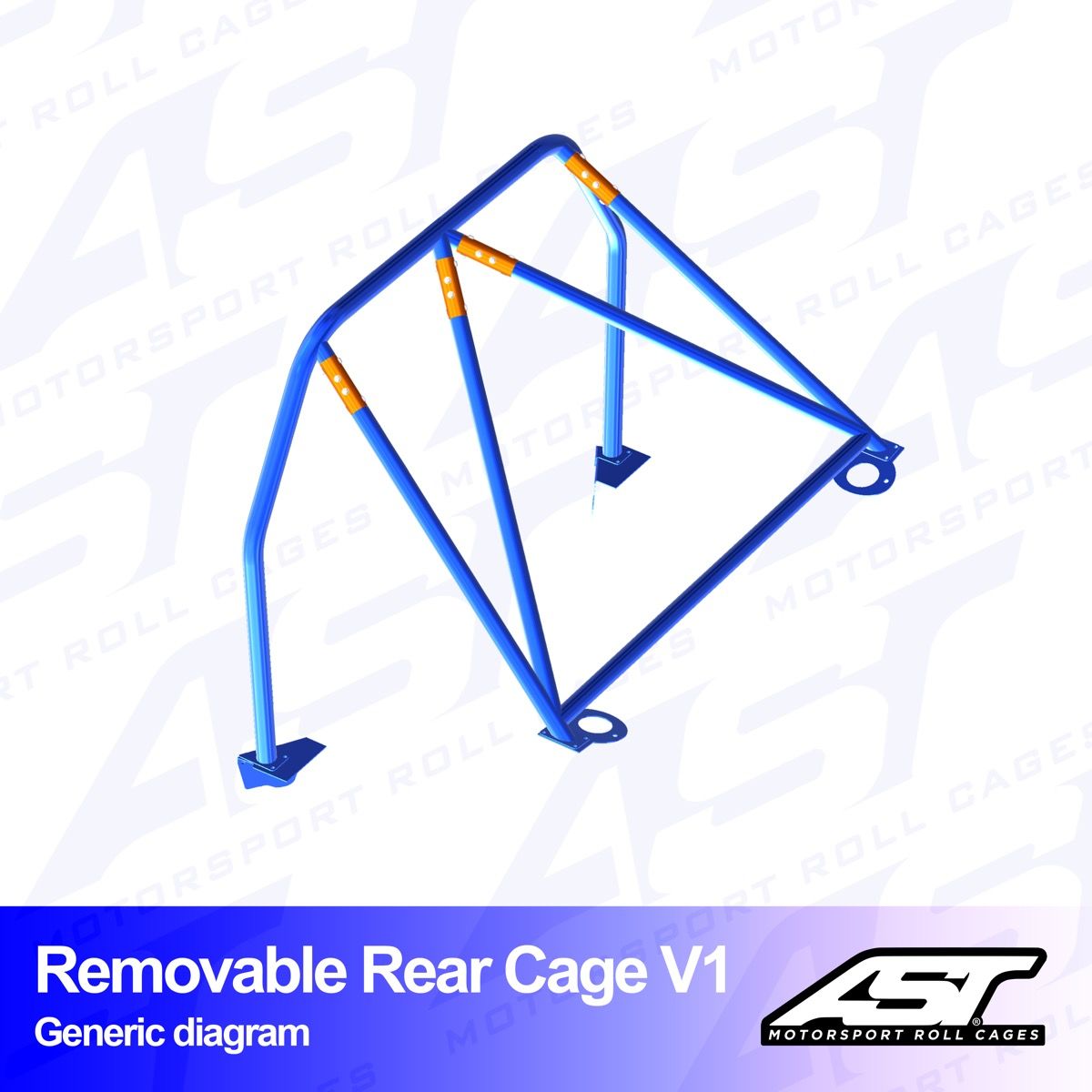 Roll Bar AUDI A3 / S3 (8V) 4-doors Sedan Quattro REMOVABLE REAR CAGE V1