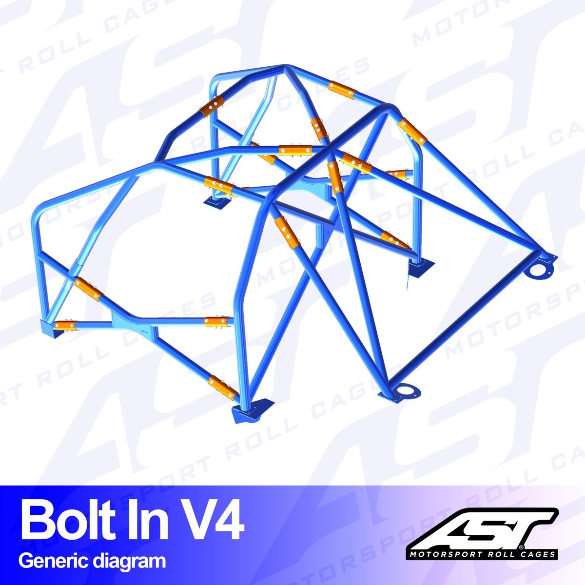 Roll Cage AUDI A3 / S3 (8V) 4-doors Sedan Quattro BOLT IN V4