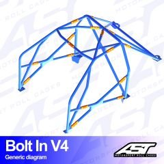 Roll Cage AUDI A3 / S3 (8V) 4-doors Sedan Quattro BOLT IN V4