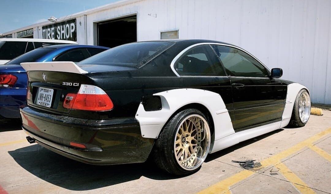 BMW E46 Pandem Stili Coupe Arka Splitter
