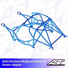 Roll Cage BMW 1-Series (E82) 2-doors Coupe RWD MULTIPOINT WELD IN V4