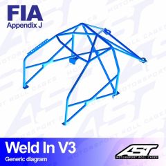 Roll Cage OPEL Manta (B) 3-doors Coupe WELD IN V3