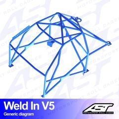 Roll Cage AUDI TT (8N) 3-doors Hatchback Quattro WELD IN V5