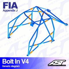 Roll Cage FORD Escort (Mk3/Mk4) 3-doors Coupe BOLT IN V4