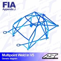 Roll Cage FORD Escort (Mk3/Mk4) 3-doors Coupe MULTIPOINT WELD IN V5