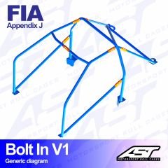 Roll Cage FORD Sierra (MK1/Mk2/Mk3) 3-doors Coupe RWD BOLT IN V1