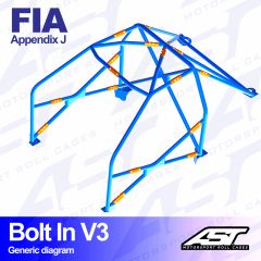 Roll Cage FORD Sierra (MK1/Mk2/Mk3) 3-doors Coupe RWD BOLT IN V3