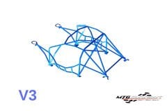 Roll Cage Nissan 350Z (Z33) 3 Kapılı Coupe Çok Noktalı Kaynak İle Montaj V3 Nascar Drift İçin