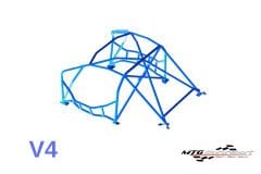 Roll Cage Scion FR-S (ZC6) 2 Kapılı Coupe Kaynak İle Montaj V4 Nascar Drift İçin