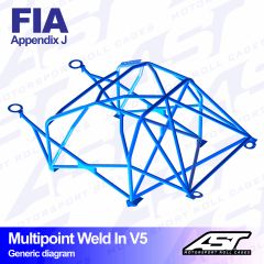 Roll Cage FORD Escort (Mk1) 2-doors Coupe MULTIPOINT WELD IN V5