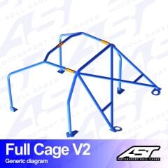 Roll Cage VW Golf (Mk4) 3 Kapılı Hatchback 4Motion Full Kafes V2