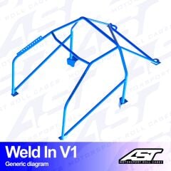 Roll Cage VW Golf (Mk4) 3 Kapılı Hatchback 4Motion Kaynak İle Montaj V1