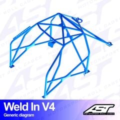 Roll Cage VW Golf (Mk4) 3 Kapılı Hatchback 4Motion Kaynak İle Montaj V4