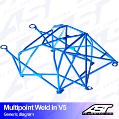 Roll Cage VW Golf (Mk4) 3 Kapılı Hatchback 4Motion Çok Noktalı Kaynak İle Montaj V5