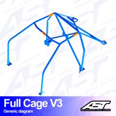 Roll Cage Renault R19 (Phase 1/2) 3-door Coupe FULL CAGE V3