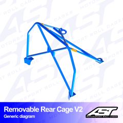 Roll Bar FORD Fiesta (Mk3) (GFJ) 3-doors Hatchback REMOVABLE REAR CAGE V2