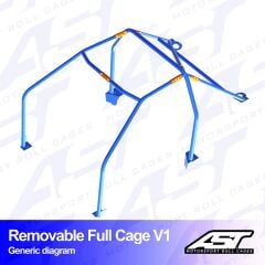 Roll Cage Audi A4 / S4 (B5) 5 Kapılı Avant Quattro Çıkarılabilir Full Kafes V1