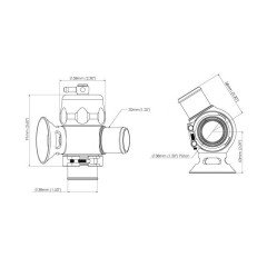 UNIVERSAL BLOW OFF VALVE WITH DUAL CHANNEL FOR 4- AND 6-CYLINDER ENGINES