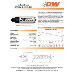 FUEL PUMP DW400 DEATSCHWERKS (415LPH), UNIVERSAL INSTALL KIT 9-1000