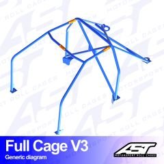 Roll Cage RENAULT Clio (Phase 1) 3-doors Hatchback FULL CAGE V3