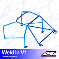Roll Cage SUZUKI Swift (ZC32S) 3-door Hatchback WELD IN V1